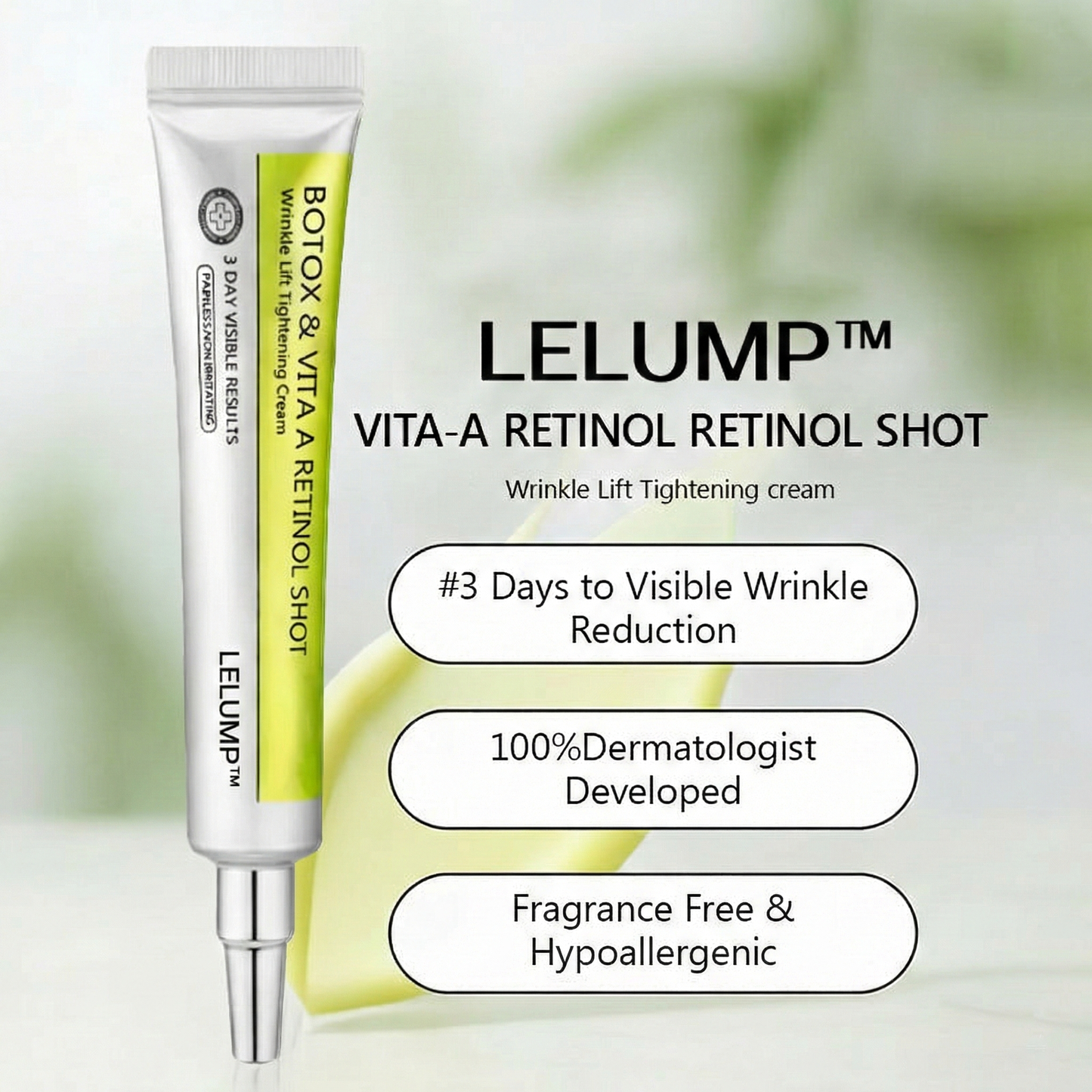 [🔥Last Day 70% OFF] LELUMP™ Botox & Retinol Shot - Eraser for Deep Wrinkles, Sagging Jowls & Puffy Eyes