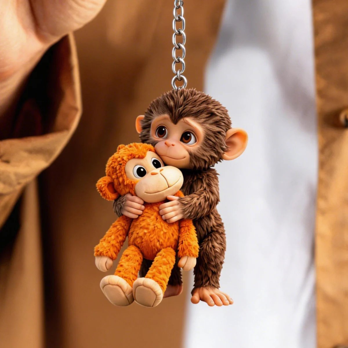 🏆Easter 49% OFF-🐵 3D Viral Punch Monkey Keychain 💕🎁Emotional Gift for Animal Lovers, Family, Friends, Loved Ones