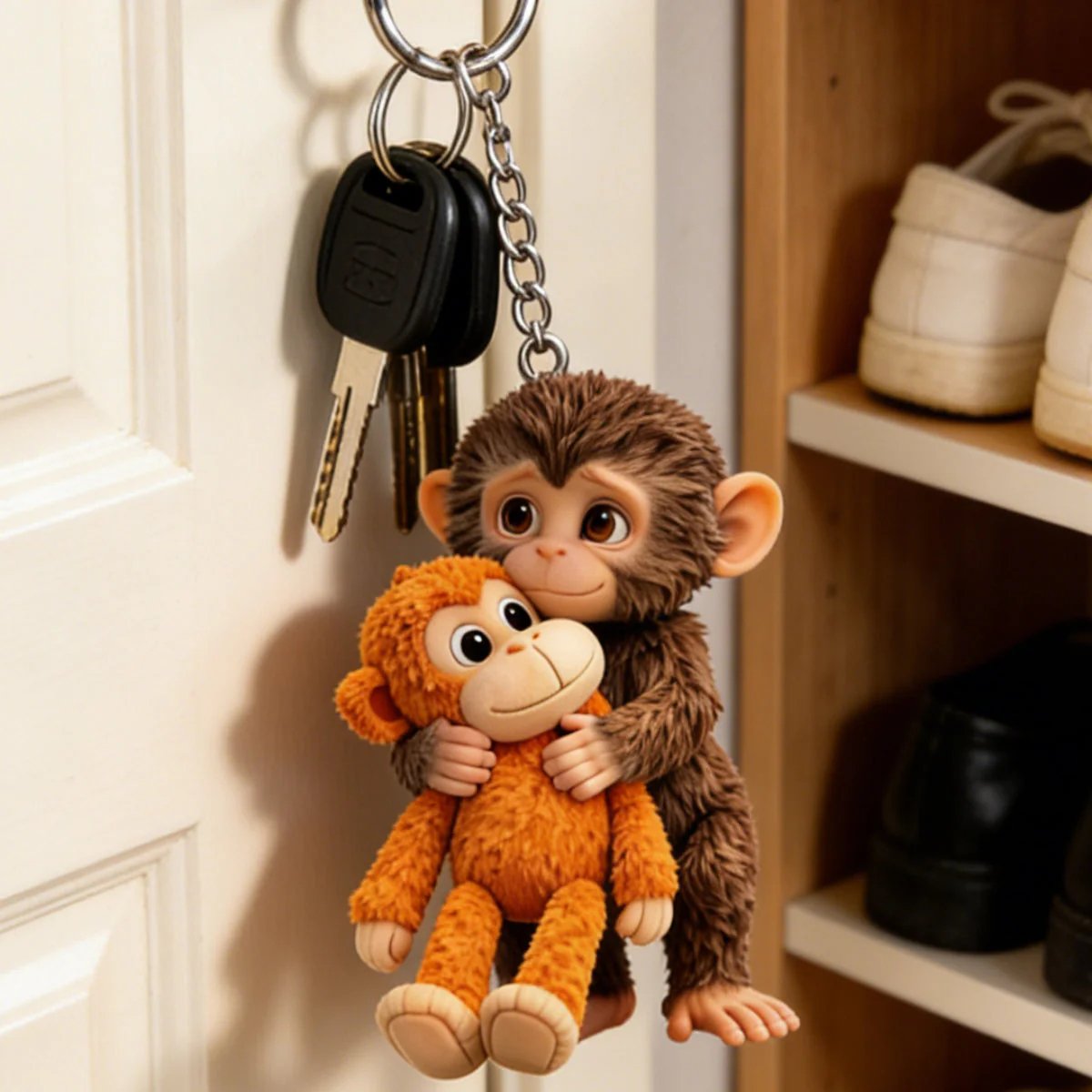 🏆Easter 49% OFF-🐵 3D Viral Punch Monkey Keychain 💕🎁Emotional Gift for Animal Lovers, Family, Friends, Loved Ones